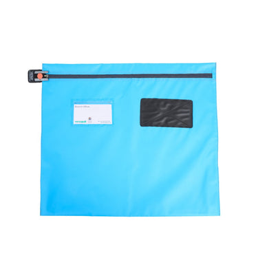 Versapak Flat Document Wallet - Wide Opening VCF5 Button Light Blue